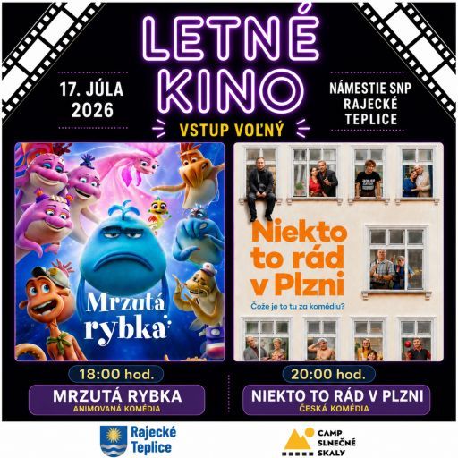 Letné kino opäť prichádza do Rajeckých Teplíc