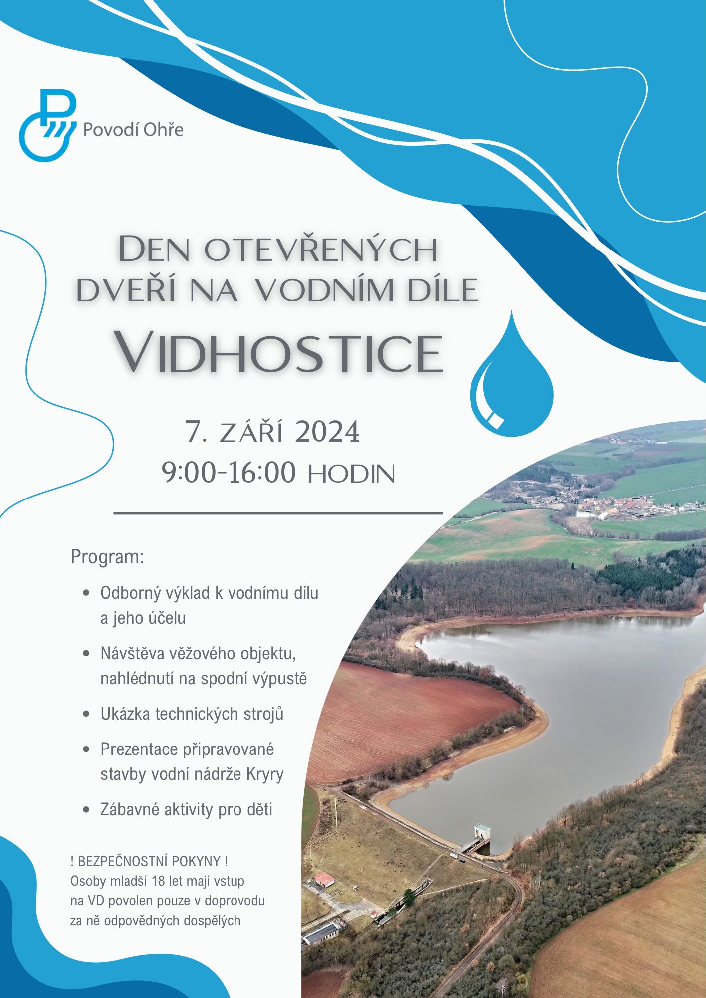 Den otevřených dveří se uskuteční na třech vodních dílech