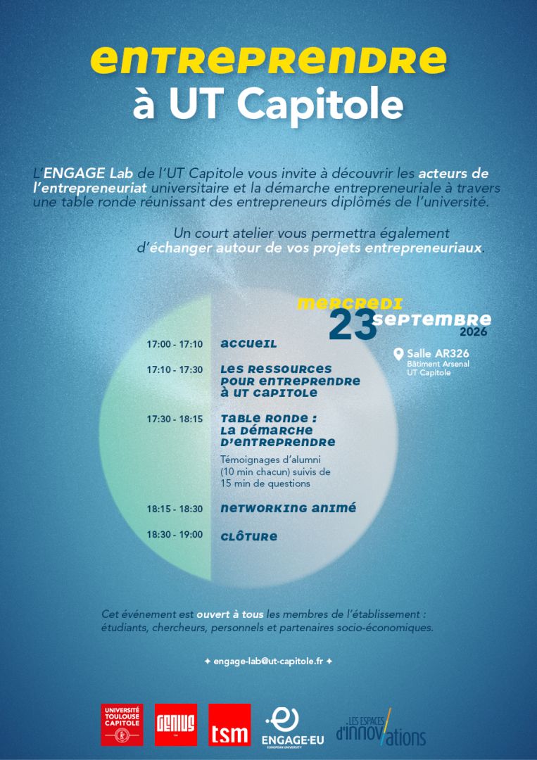 Entreprendre à UT Capitole : lancement de la communauté d'entrepreneur