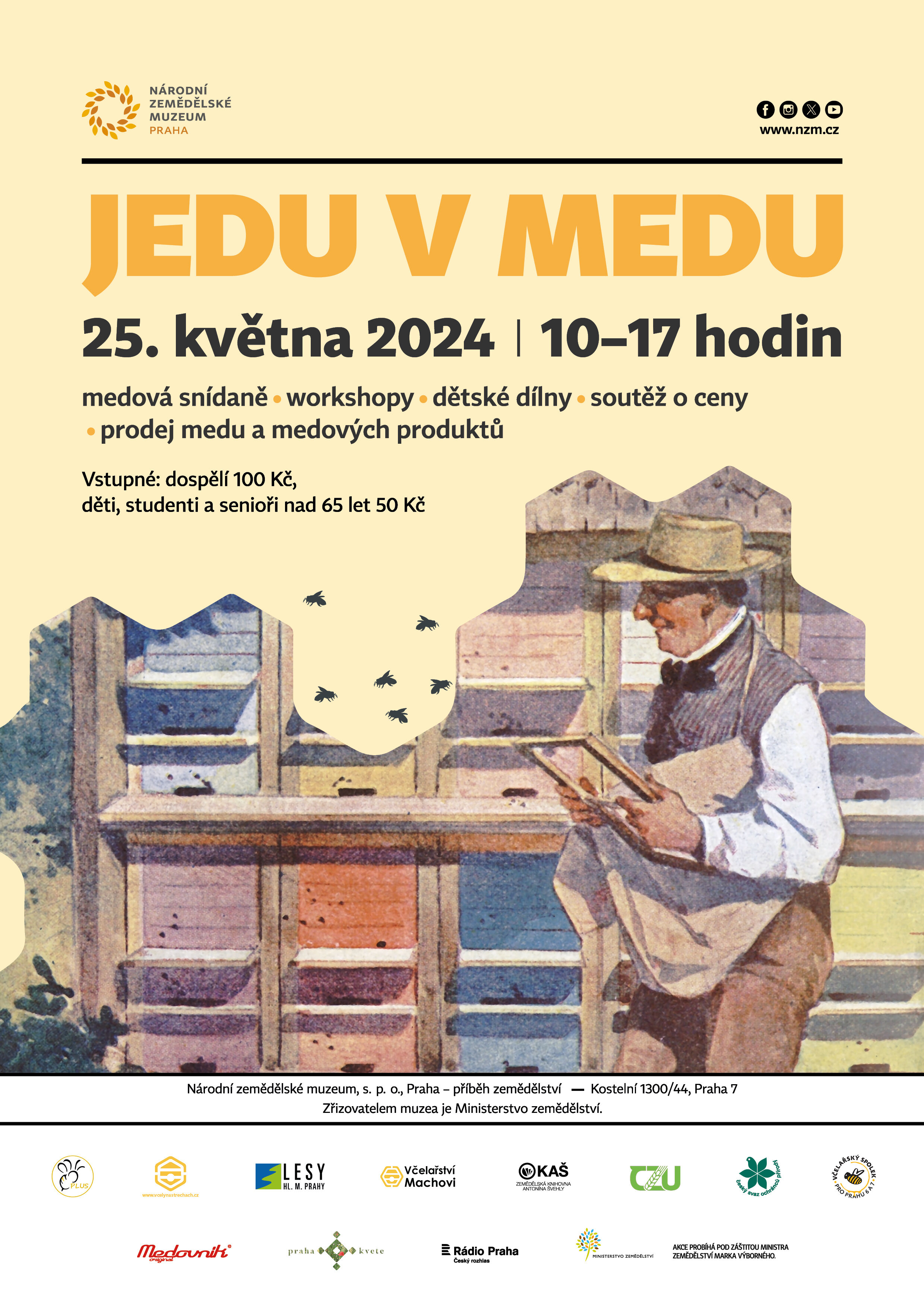 Jak chránit svět včel a dalších hmyzích opylovačů? Národní zemědělské muzeum připravilo akci Jedu v medu ke Světovému dni včel
