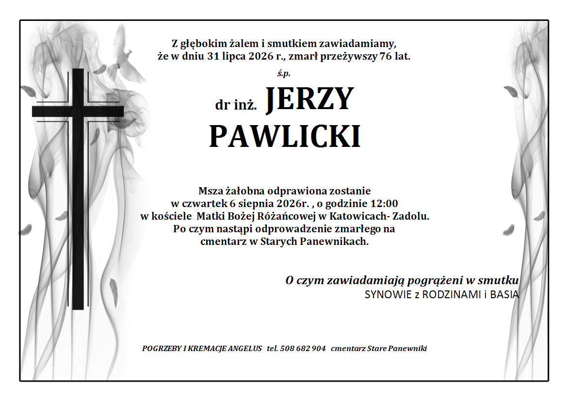 Zmarł dr inż. Jerzy Pawlicki