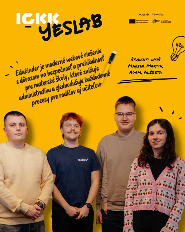 Študenti UPJŠ uspeli vo finále YESlab 2.0