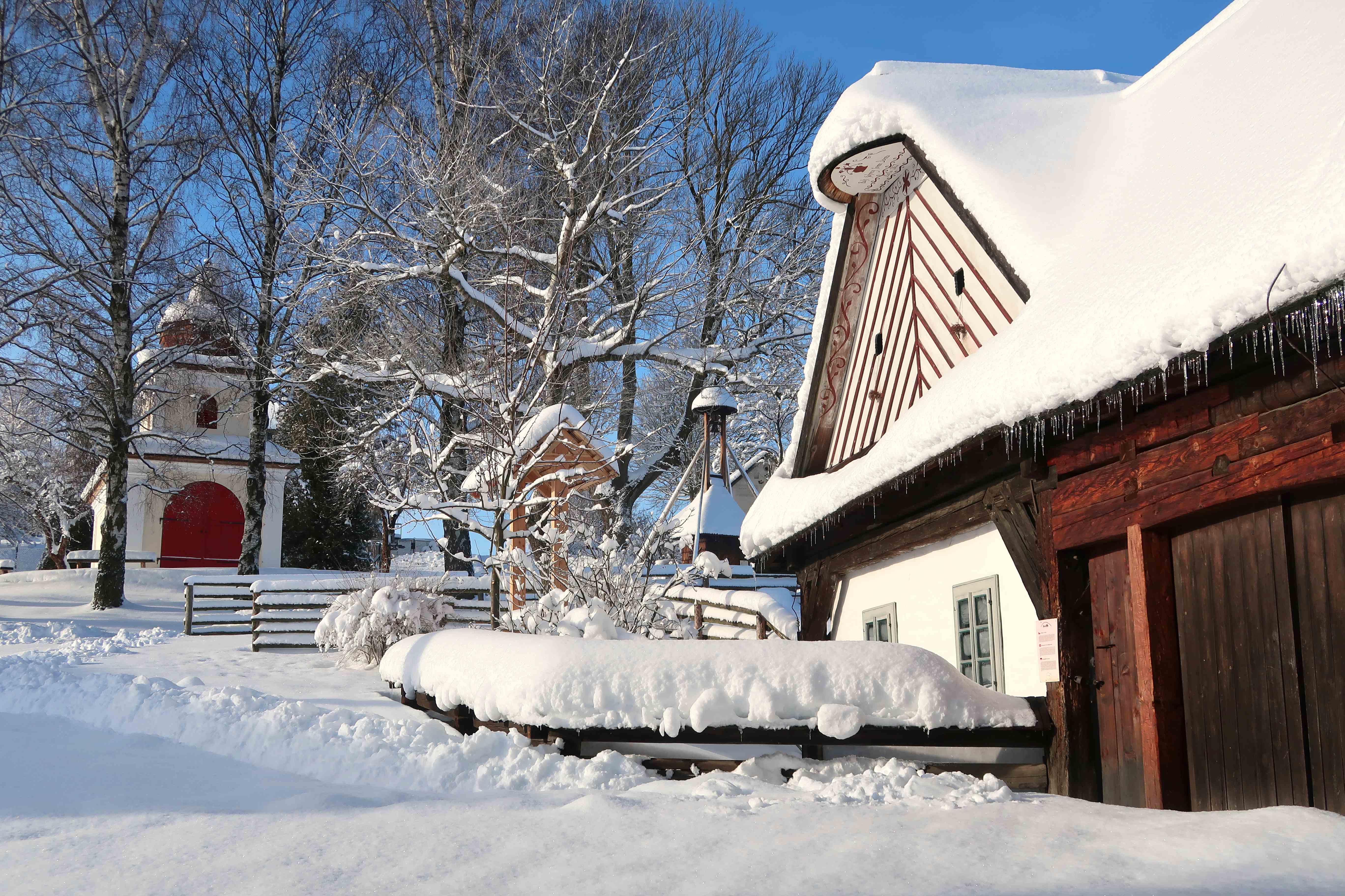 Vánoční atmosféra v areálech Muzea v přírodě Vysočina