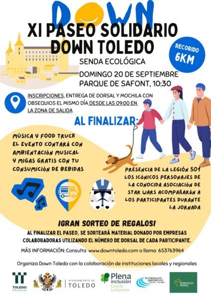 Toledo acoge la XI edición del Paseo Solidario de Down Toledo que un año más une deporte, inclusión y solidaridad