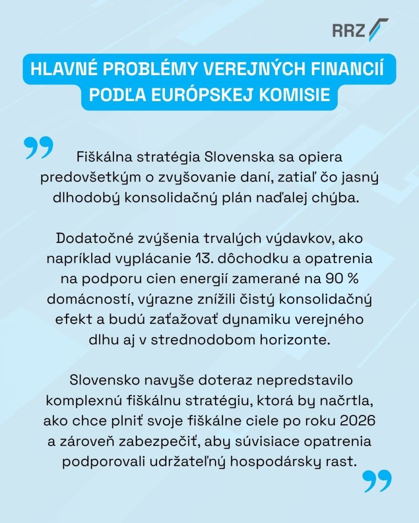 Nízky rast ekonomiky, rastúci dlh a chýbajúci plán: hlavné odkazy Komisie pre Slovensko