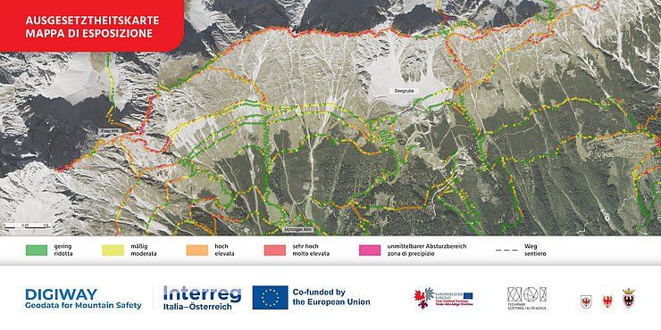 Bergwandern wird digital: Euregio-Projekt DIGIWAY macht Bergwege sicherer