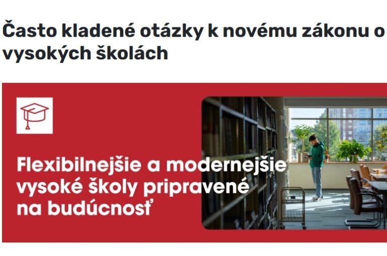 Často kladené otázky k novému zákonu o vysokých školách