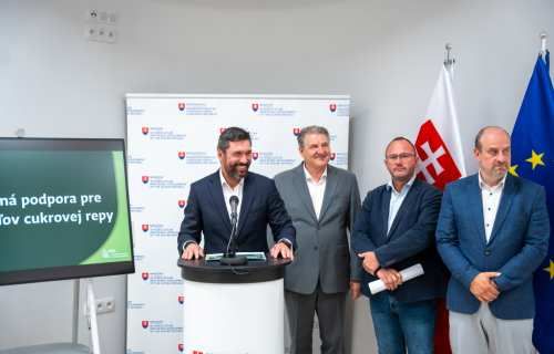 Minister Takáč: zvyšujeme podporu cukrovej repy na maximum, cieľom je udržať slovenský cukor