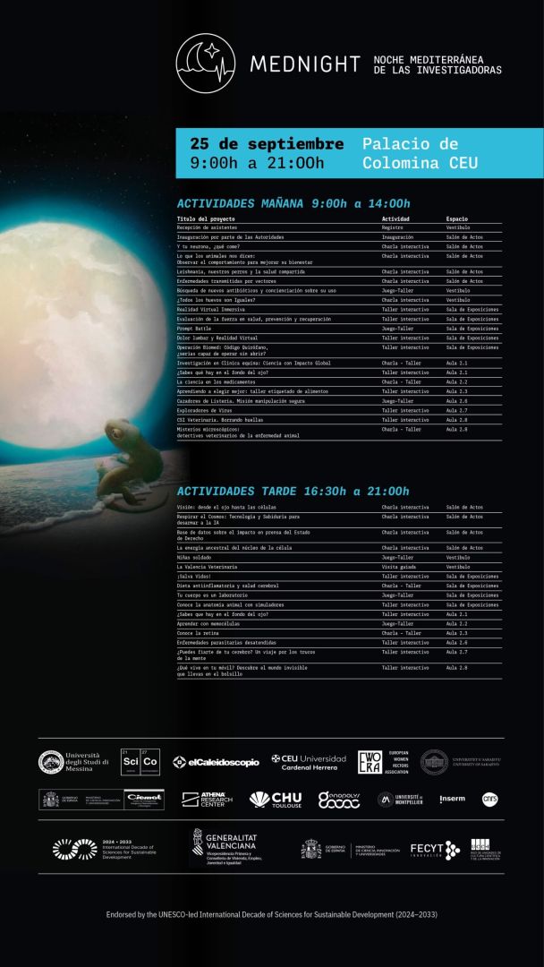 Llega MEDNIGHT: la CEU UCH celebra la Noche Mediterránea de las Investigadoras junto a siete ciudades