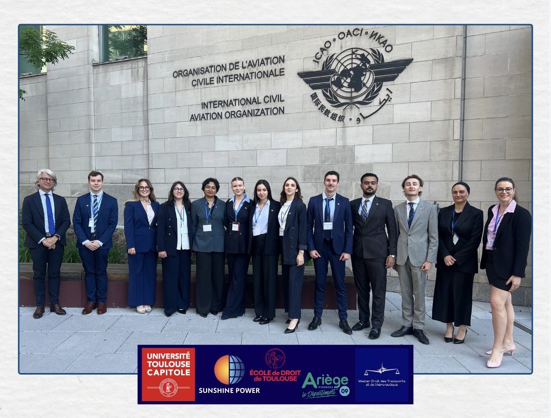 La délégation du Master Droit des Transports et de l’Aéronautique de l’École de droit de Toulouse se distingue à la simulation internationale Model ICAO 2026