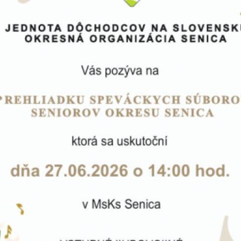 Prehliadka speváckych súborov seniorov okresu Senica