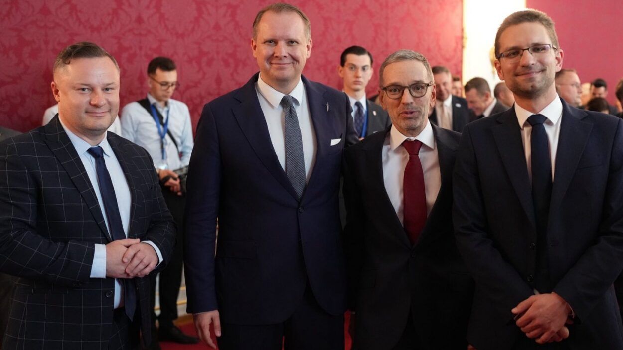 Politycy Konfederacji na 70-leciu Wolnościowej Partii Austrii