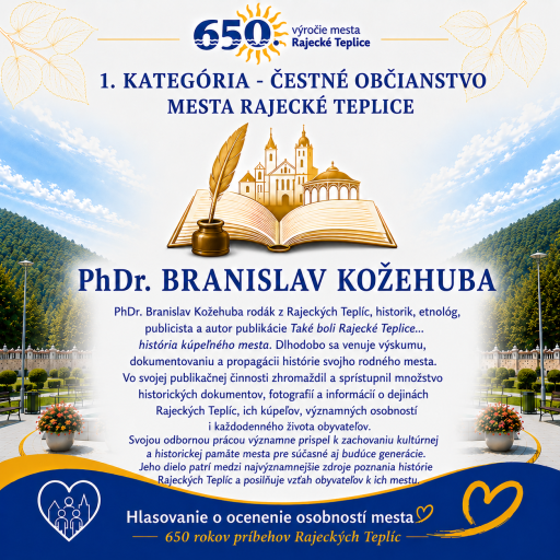 Hlasovanie o ocenenie osobností mesta je spustené