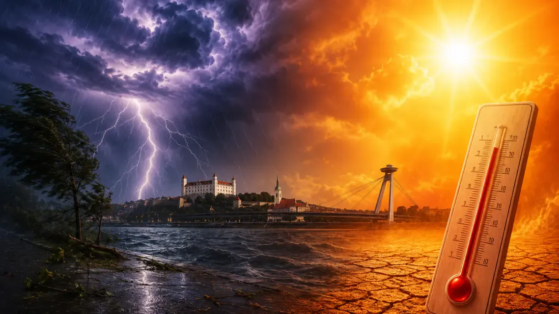 SHMU vydal meteorologické výstrahy pre okres Bratislava