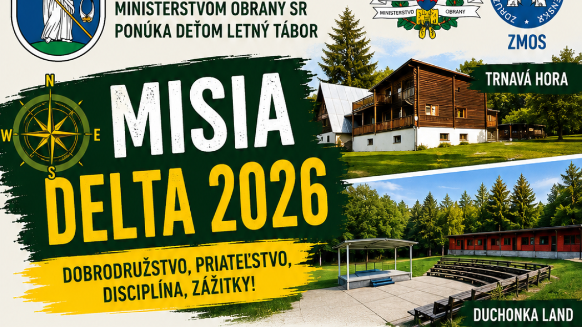 Tábor pre deti MISIA DELTA 2026 - prihlasovanie