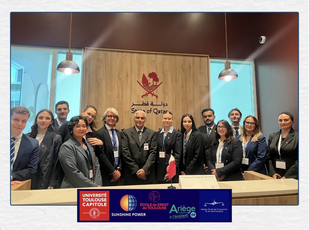 La délégation du Master Droit des Transports et de l’Aéronautique de l’École de droit de Toulouse se distingue à la simulation internationale Model ICAO 2026