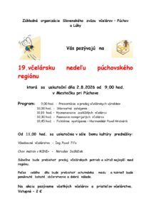 19. včelárska nedeľa púchovského regiónu
