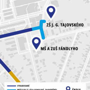 Dokončenie cyklochodníka na Sokolskej a Tajovského ulici