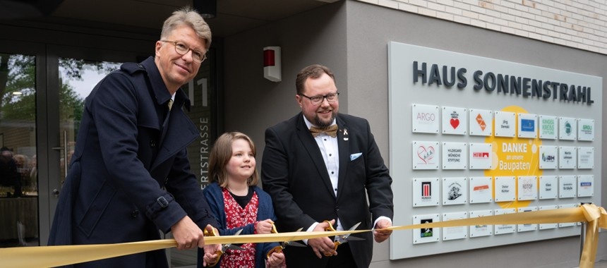 Das Sächsische Kinderpalliativzentrum bezieht im neu eröffneten Haus Sonnenstrahl sein festes Domizil