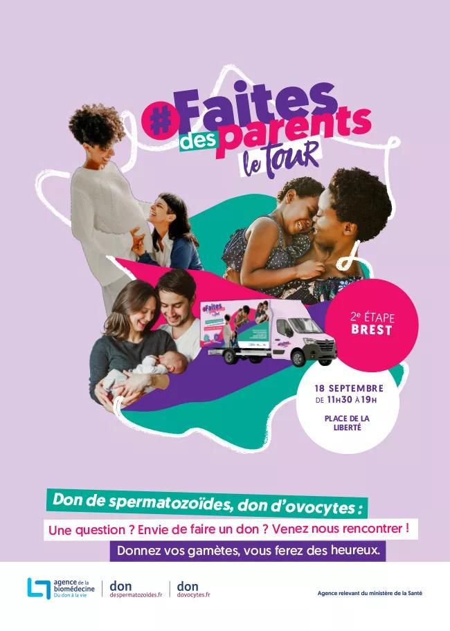 Sensibilisation au don de gamètes : la tournée "Faites des parents" fait étape à Brest !