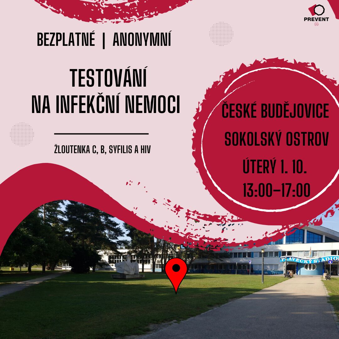 PREVENT 99 nabídne v Českých Budějovicích bezplatné a anonymní testování na infekční nemoci