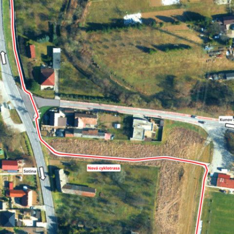 V Kunove sa začala úprava križovatky i cyklochodníka