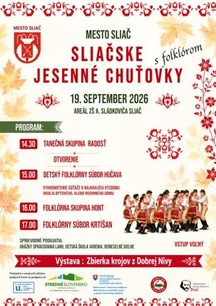 Sliačske jesenné chuťovky s folklórom