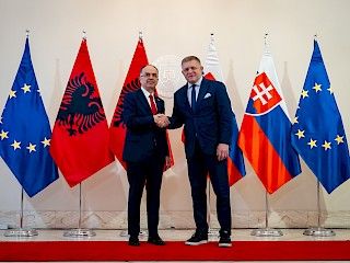 Predseda vlády SR Robert Fico sa stretol s prezidentom Albánska Bajramom Begajom