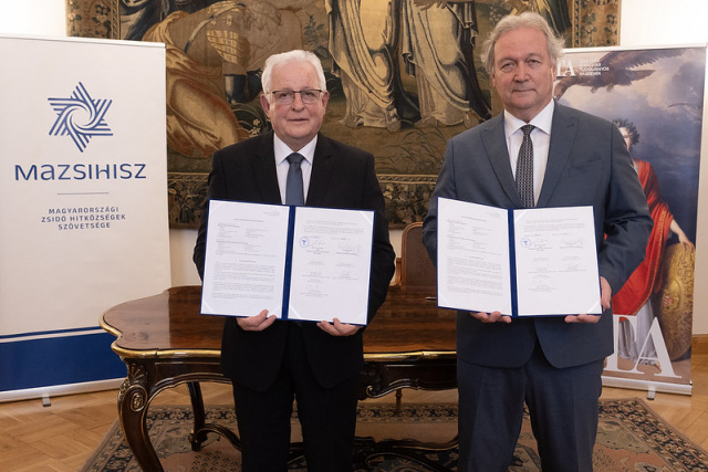 Megőrizni és megtartani a nemzeti emlékezetben - Együttműködési megállapodás a Magyar Tudományos Akadémia és a Magyarországi Zsidó Hitközségek Szövetsége között