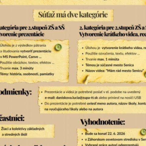 Zapojte sa do súťaže „Príbeh nášho mesta“ a ukážte Senicu svojimi očami