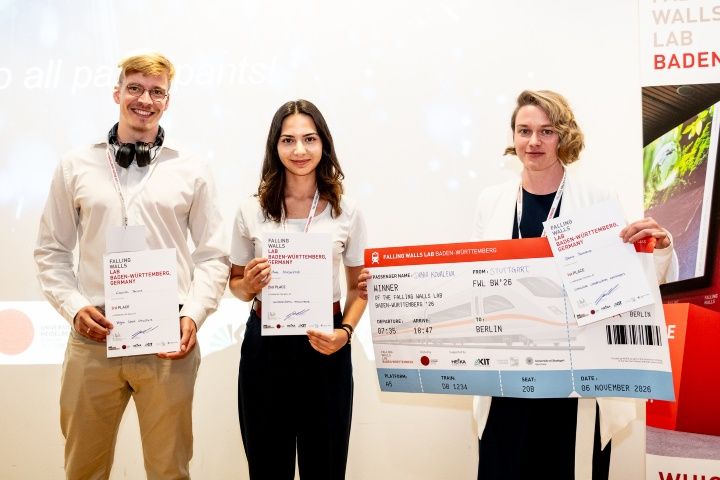 Erster Platz für Daria Kovaleva beim Falling Walls Lab Baden-Württemberg