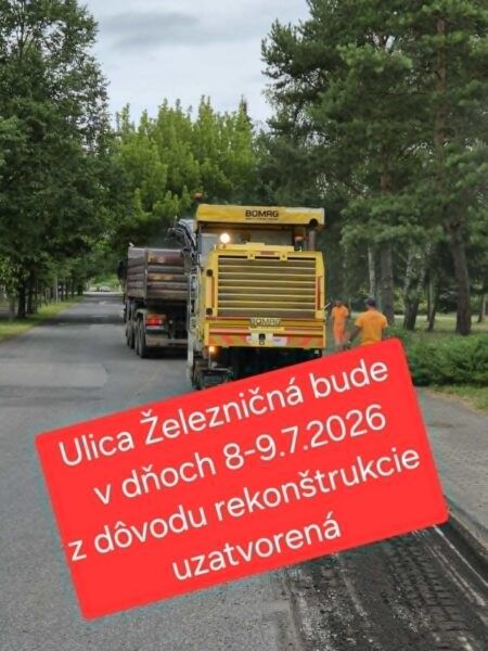 Rekonštrukcia ulice Železničná