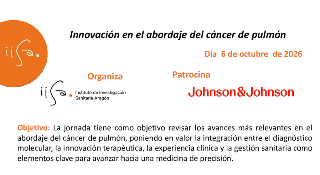 El IIS Aragón reúne a profesionales sanitarios para abordar los últimos avances en cáncer de pulmón