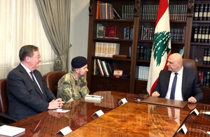 Vice Admiral Edward Ahlgren ends a two-day visit to Lebanon