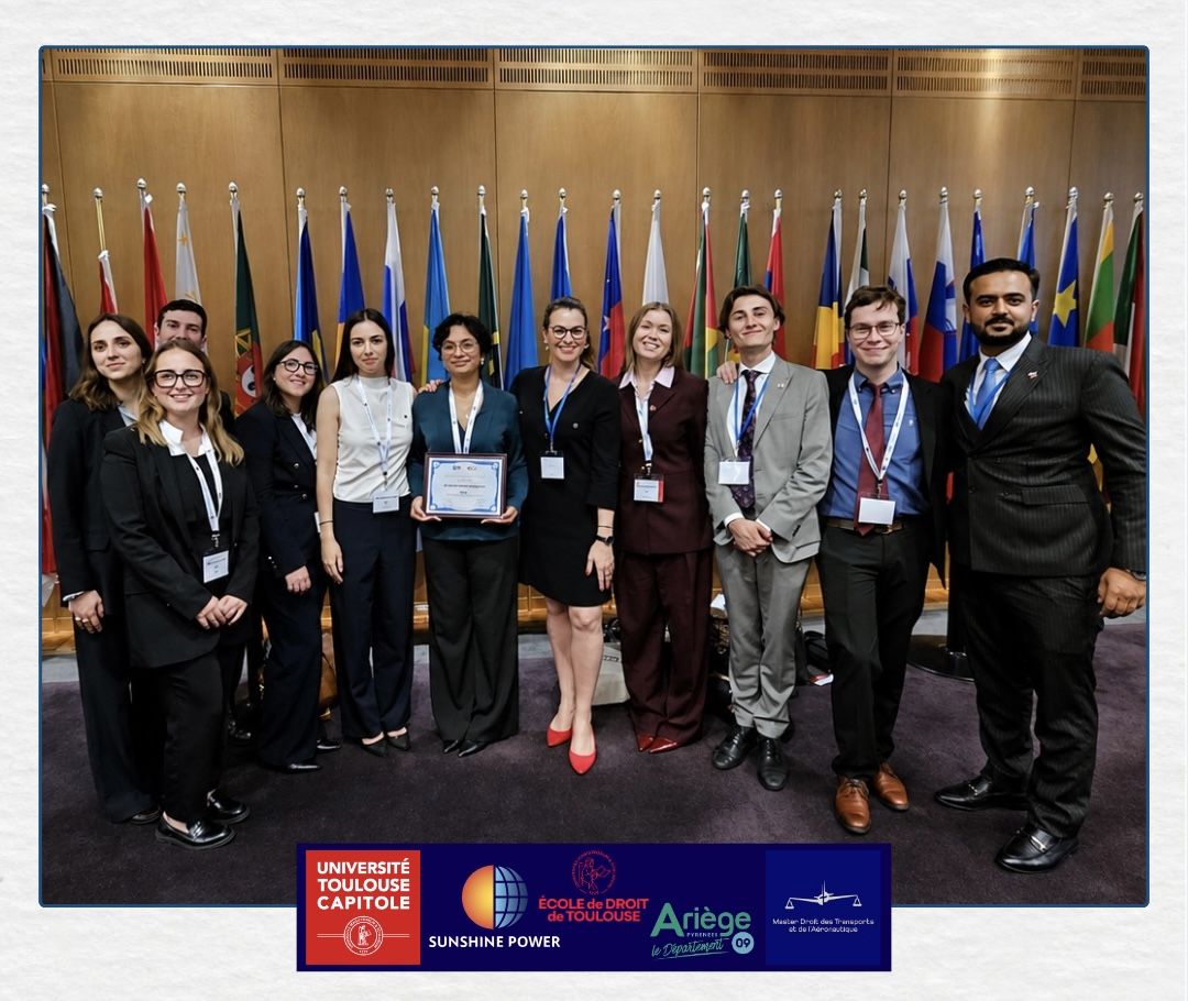 La délégation du Master Droit des Transports et de l’Aéronautique de l’École de droit de Toulouse se distingue à la simulation internationale Model ICAO 2026