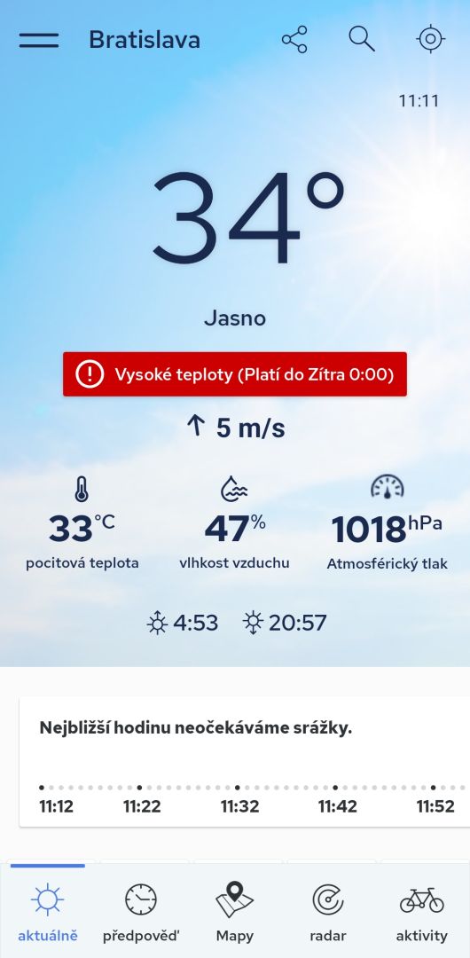 Prečo každá aplikácia ukazuje iné počasie? Toto je dôvod