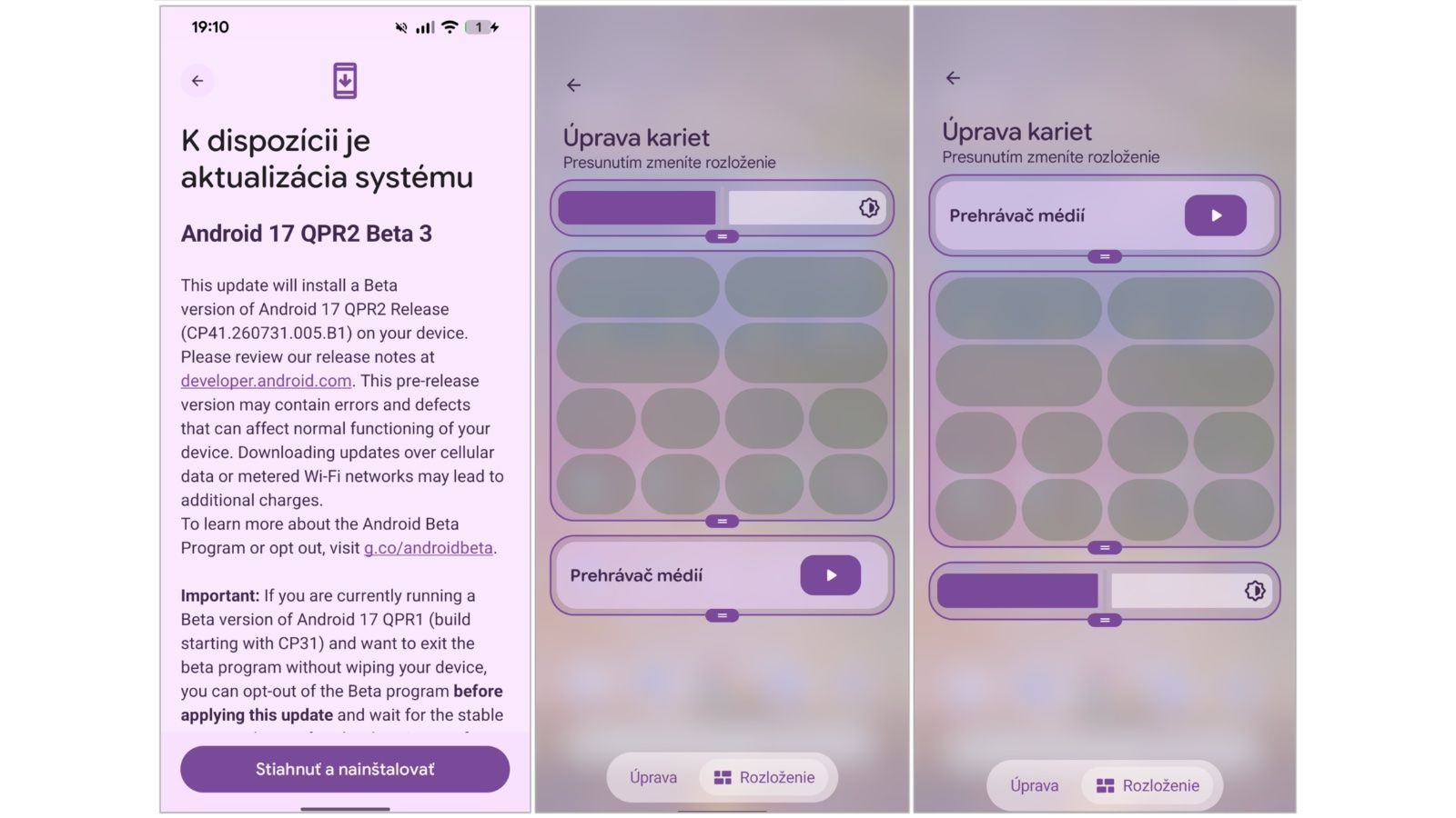Android 17 QPR2 Beta 3. Úpravy kariet Rýchlych nastavení, zámok aplikácií aj vlastné farby