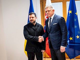 Premiér R. Fico sa v Bruseli stretol s ukrajinským prezidentom V. Zelenským