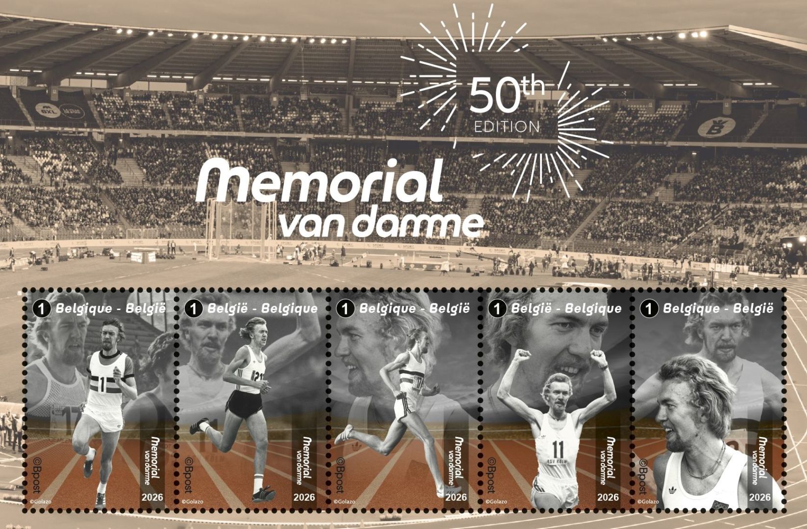 Bpost eert 50ste Memorial Van Damme met nieuwe postzegels