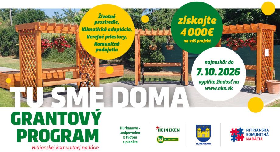 Hurbanovčania môžu meniť svoje okolie k lepšiemu. Pomôže im grantová výzva