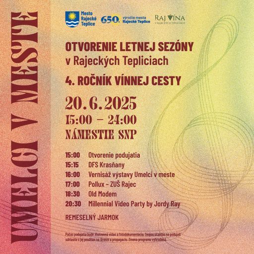 Otvorenie letnej sezóny, Vínna cesta a výstava Umelci v meste