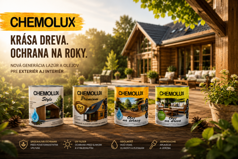 Novinky v rodine CHEMOLUX: Moderná ochrana a krása dreva pod jednou značkou