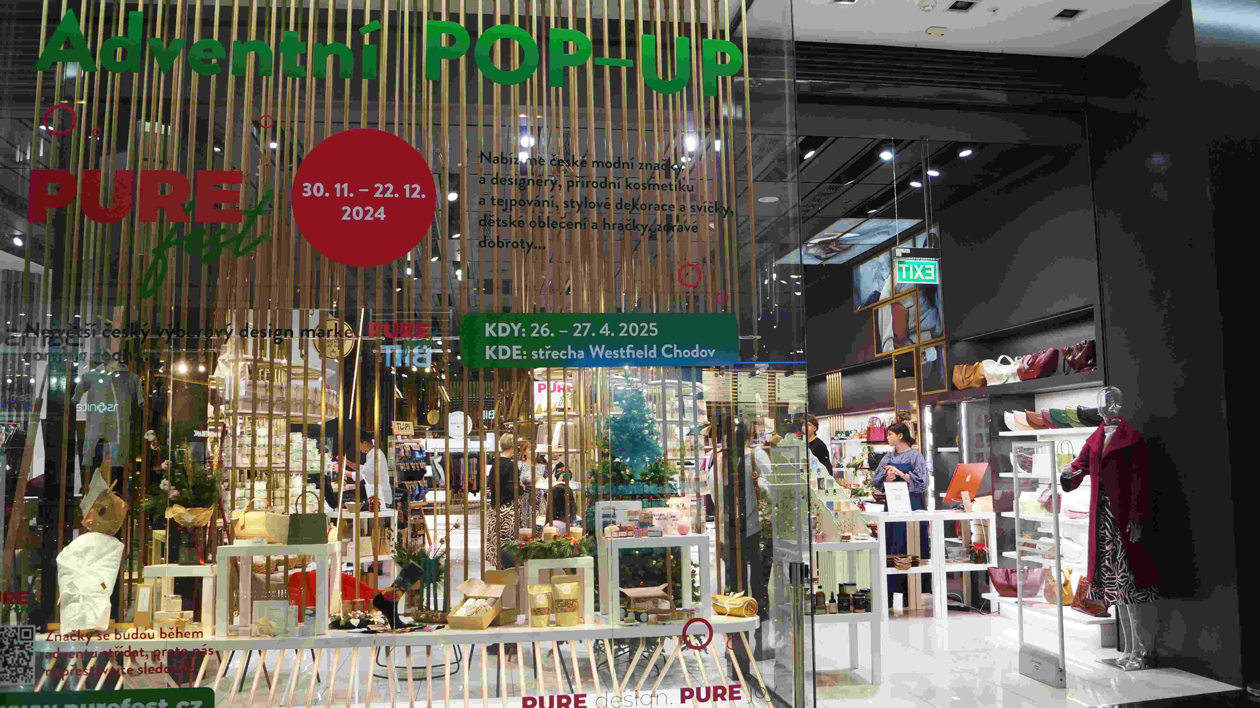 PURE fest otevře vánoční pop-up ve Westfield Chodov: Objevte jedinečné české značky a udržitelné tvůrce