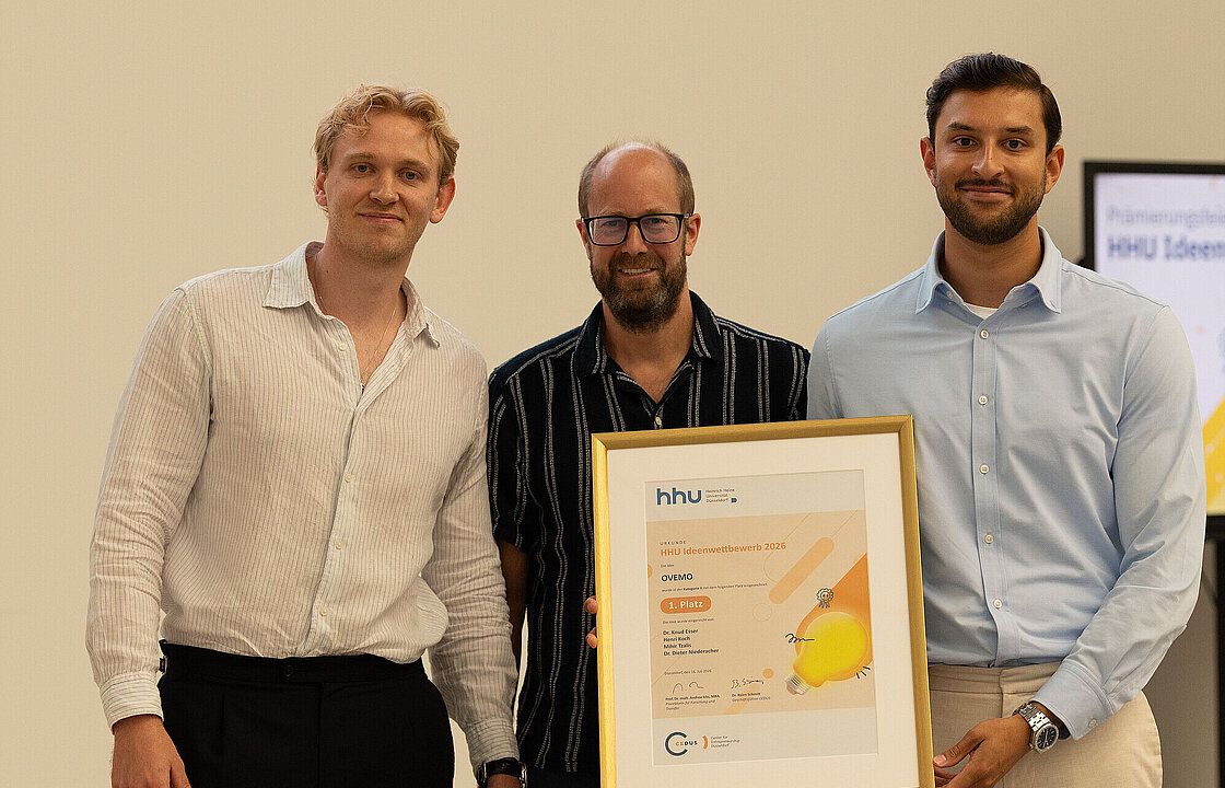 HHU Ideenwettbewerb 2026 Von Alzheimertherapie bis Nachhaltigkeit: Die HHU zeichnet innovative Gründungsideen aus