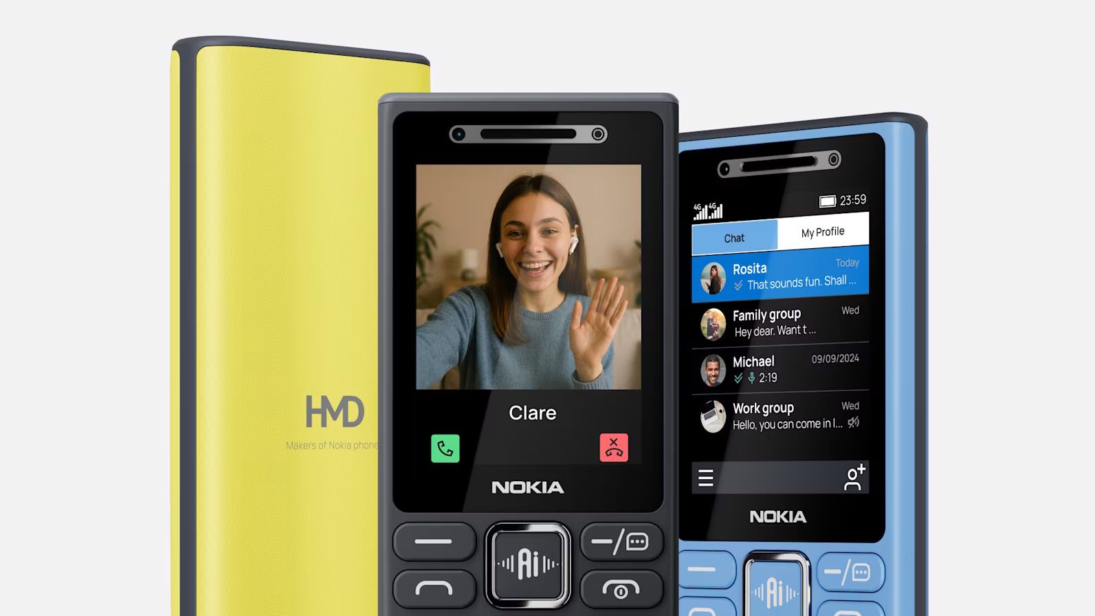 Tlačidlové telefóny s podporou AI a videohovorov? Nokia má štyri novinky