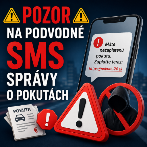 Upozornenie na podvodné SMS správy vydávajúce sa za Ministerstvo vnútra SR