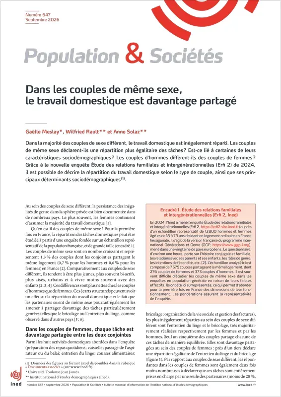 Couples de même sexe :