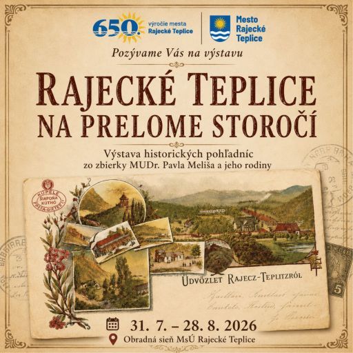Rajecké Teplice na prelome storočí: Výnimočná výstava historických pohľadníc prichádza do Rajeckých Teplíc