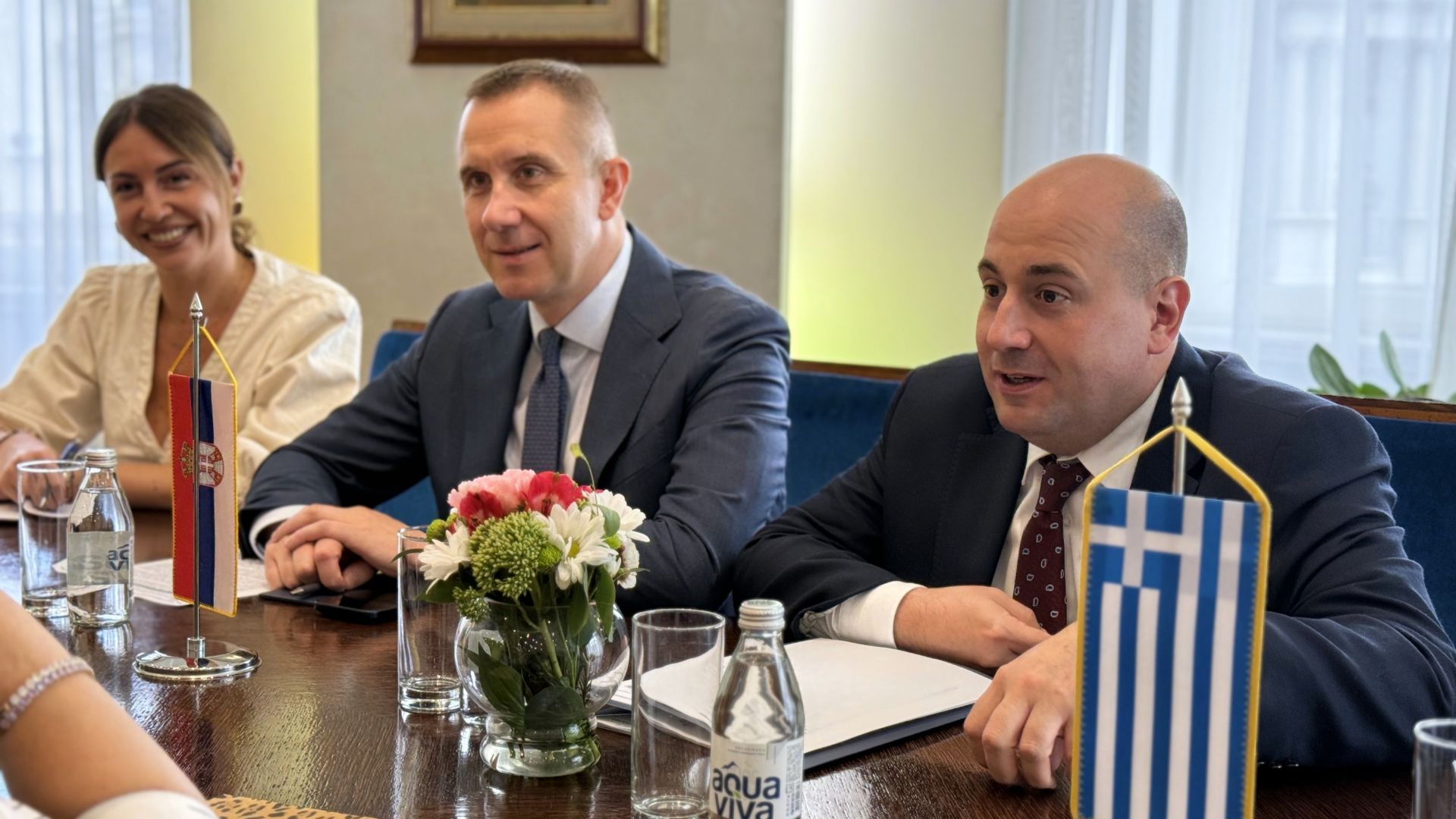 Козарев са амбасадорком Грчке