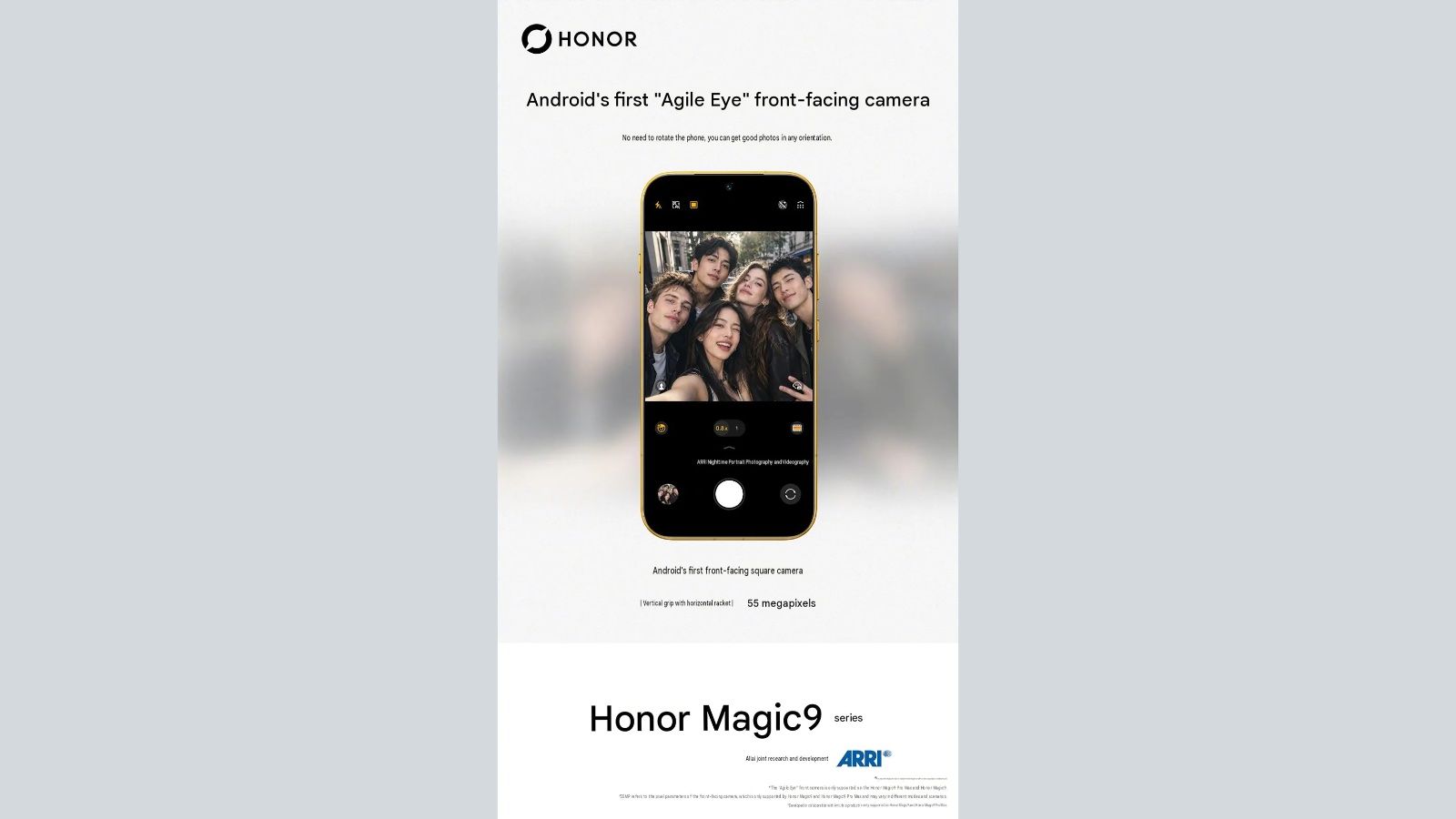 Honor Magic 9 dostane štvorcovú prednú kameru. Selfie na šírku spravíte bez otáčania